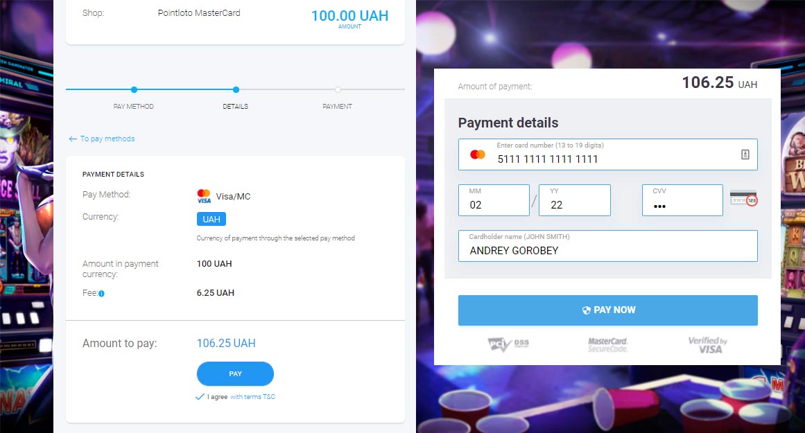 pointloto deposit payment як поповнити Поінтлото